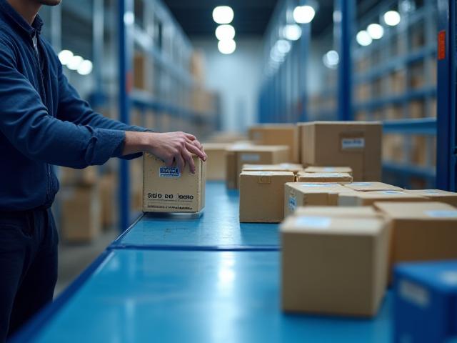 Reverse logistics sorting area